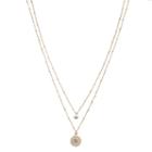 Lc Lauren Conrad Freshwater Cultured Pearl Starburst Double Pendant, Adult Unisex, Multicolor