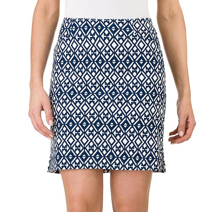 Women's Haggar Print Pull-on Skort, Size: 4, Light Blue