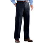 Men's Croft & Barrow&reg; Easy-care Stretch Classic-fit Flat-front Pants, Size: 32x34, Blue (navy)