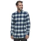 Croft & Barrow&reg; True Comfort Plaid Classic-fit Flannel Button-down Shirt, Size: Small, Dark Blue