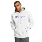 Men's Champion Logo Pull-over Hoodie, Size: Large, White