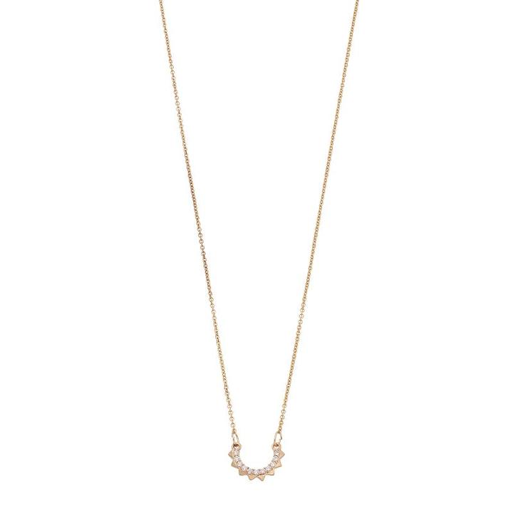 Lc Lauren Conrad Simulated Crystal Semicircle Spike Necklace, Women's, Gold