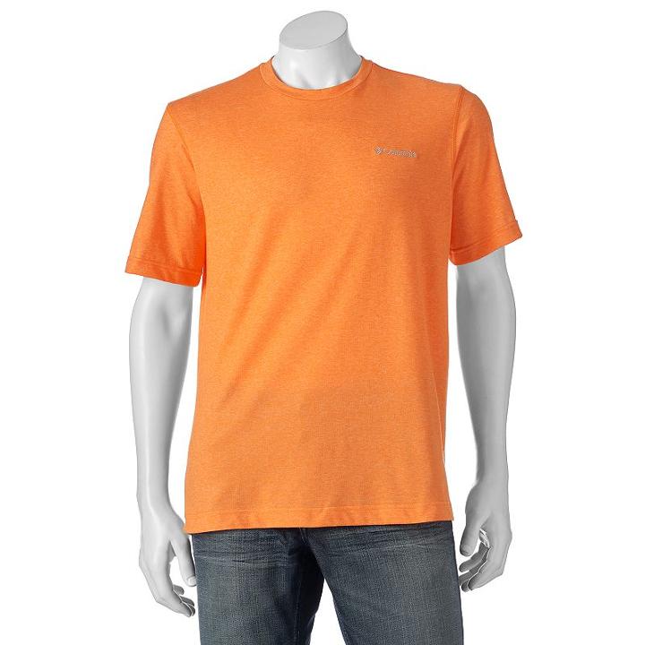 Men's Columbia Omni-wick Pacific Ridge Tee, Size: Small, Brt Orange