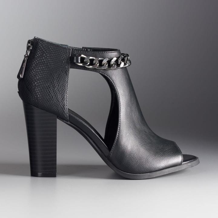 Simply Vera Vera Wang Athens Women's Ankle Boots, Size: Medium (9.5), Black