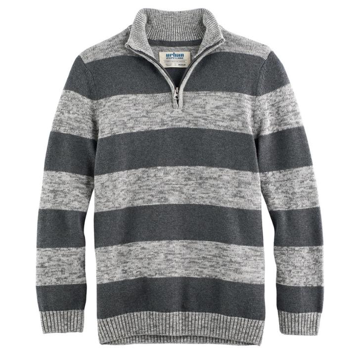 Boys 8-20 Urban Pipeline&reg; Regular-fit Striped Quarter-zip Pullover, Size: Xl, Light Blue