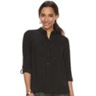 Women's Apt. 9&reg; Georgette Blouse, Size: Xl, Black