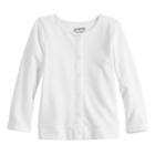 Baby Girl Jumping Beans&reg; Button-up Cardigan Sweater, Size: 12 Months, White