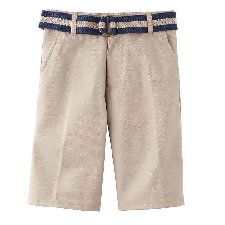 Boys 8-20 Eddie Bauer Belted Shorts, Boy's, Size: 5, Beig/green (beig/khaki)