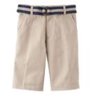 Boys 8-20 Eddie Bauer Belted Shorts, Boy's, Size: 5, Beig/green (beig/khaki)