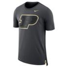 Men's Nike Purdue Boilermakers Dri-fit Mesh Back Travel Tee, Size: Small, Grey (anthracite)