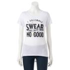 Juniors' Harry Potter I Solemnly Swear Graphic Tee, Girl's, Size: Large, White