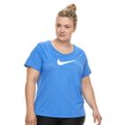 Plus Size Nike Swoosh Short Sleeve Graphic Tee, Women's, Size: 2xl, Blue