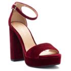 Candie's&reg; Gowns Women's Velvet Platform Heels, Size: Medium (8), Dark Pink