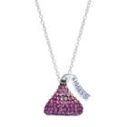 Sterling Silver Pink Crystal Hershey's Kiss Pendant Necklace, Women's, Size: 18