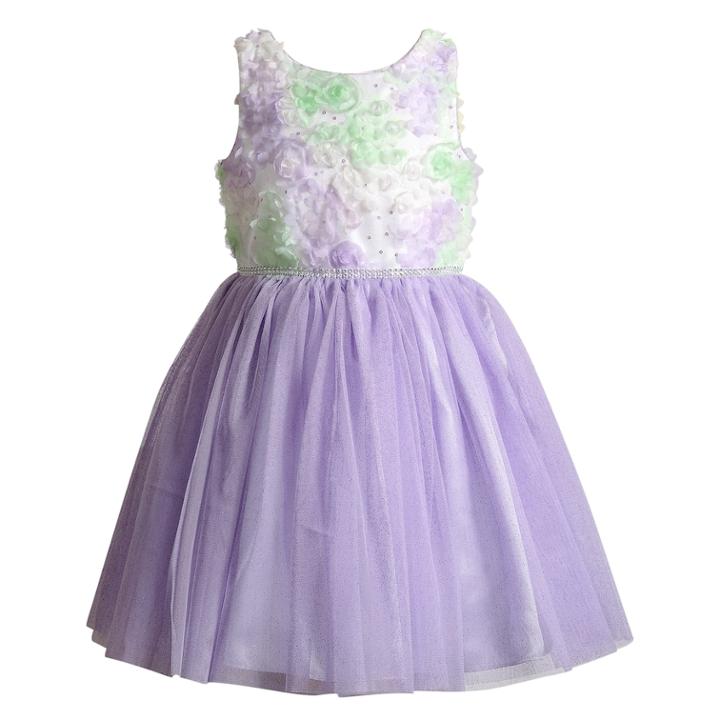 Girls 4-6x Youngland Soutache & Sequin Dress, Size: 5, Drk Purple