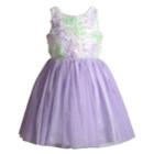 Girls 4-6x Youngland Soutache & Sequin Dress, Size: 5, Drk Purple