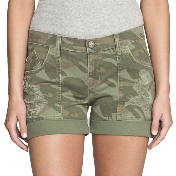 Women's Rock & Republic&reg; Bumpershoot Camo Jean Shorts, Size: 10, Ovrfl Oth