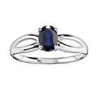 10k White Gold Lab-created Sapphire Ring, Women's, Size: 10, Blue