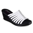 Skechers Rumblers Hotshot Women's Wedge Sandals, Size: 10, White