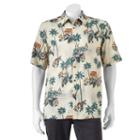 Men's Batik Bay Classic-fit Tropical Button-down Shirt, Size: Large, Med Beige