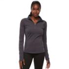 Women's Fila Sport&reg; Long Sleeve Half-zip Fleece Top, Size: Xs, Light Grey