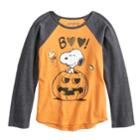 Girls 4-10 Jumping Beans&reg; Peanuts Snoopy Boo Pumpkin Graphic Tee, Size: 10, Med Orange