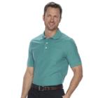 Men's Croft & Barrow&reg; True Comfort Classic-fit Pocket Pique Performance Polo, Size: Small, Med Green