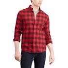 Men's Chaps Slim-fit Performance Flannel Button-down Shirt, Size: Small, Red