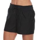 Women's Croft & Barrow&reg; Tactel Drawstring Swim Shorts, Size: 10, Black