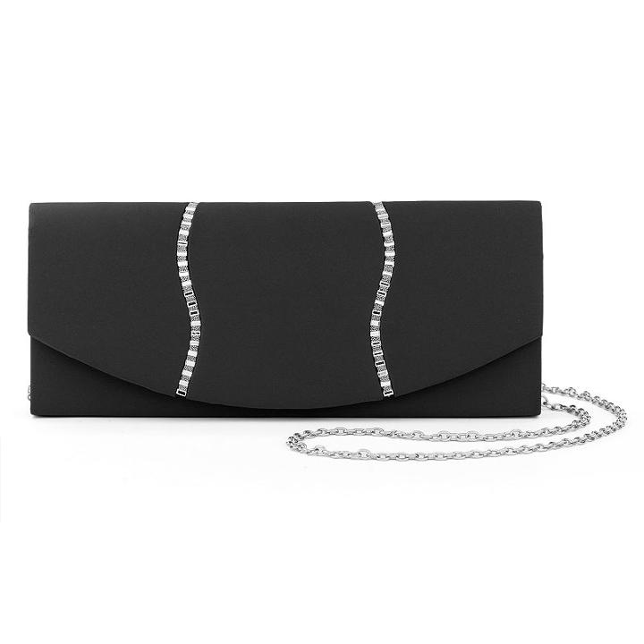 Lenore By La Regale Rhinestone Swirl Clutch, Women's, Black