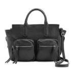 R & R Leather Commuter Leather Tote, Women's, Black