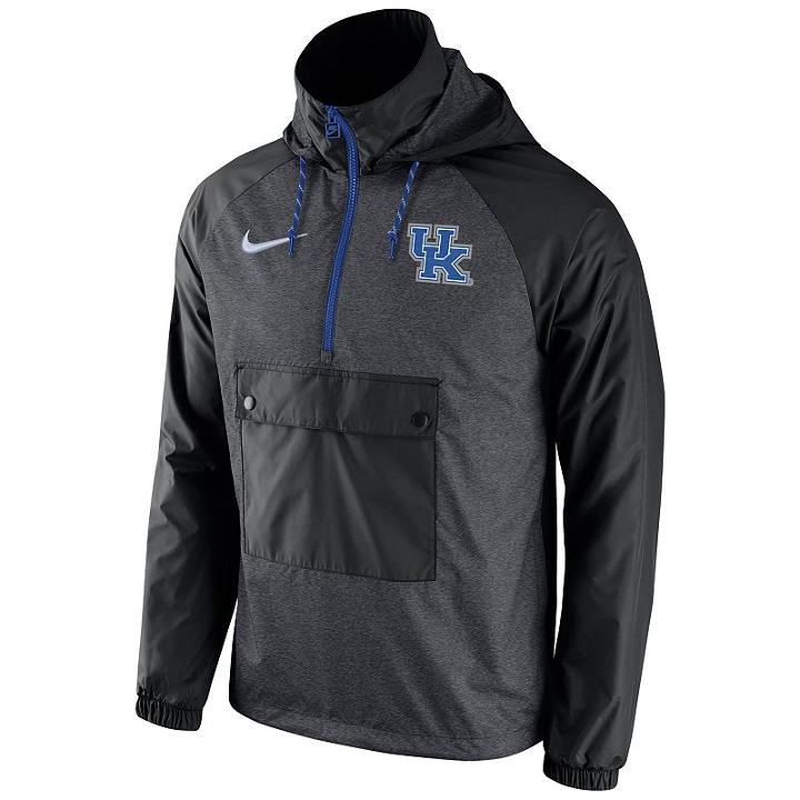 Men's Nike Kentucky Wildcats Anorak Pullover Jacket, Size: Xxl, Grey (charcoal)