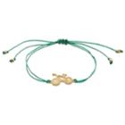 Lc Lauren Conrad Bicycle Link & Green Thread Adjustable Bracelet, Women's