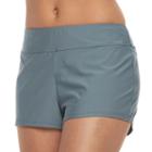 Women's N Good Karma Swim Shorts, Size: Large, Med Grey