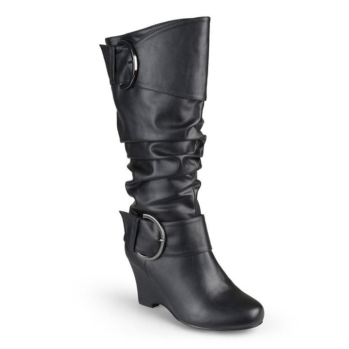 Journee Collection Meme Women's Slouch Boots, Girl's, Size: 10, Black