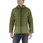 Men's Adidas Hybrid Down Hooded Puffer Jacket, Size: Small, Med Green