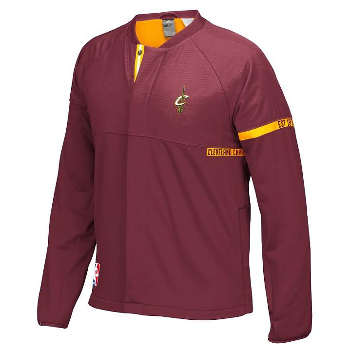 Men's Adidas Cleveland Cavaliers On-court Henley Jacket, Size: Xl, Red
