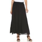 Women's Dana Buchman Gauze Maxi Skirt, Size: Xl, Black