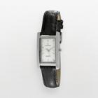Peugeot Silver Tone Black Leather Watch - 3008sbk - Women, Women's, Durable
