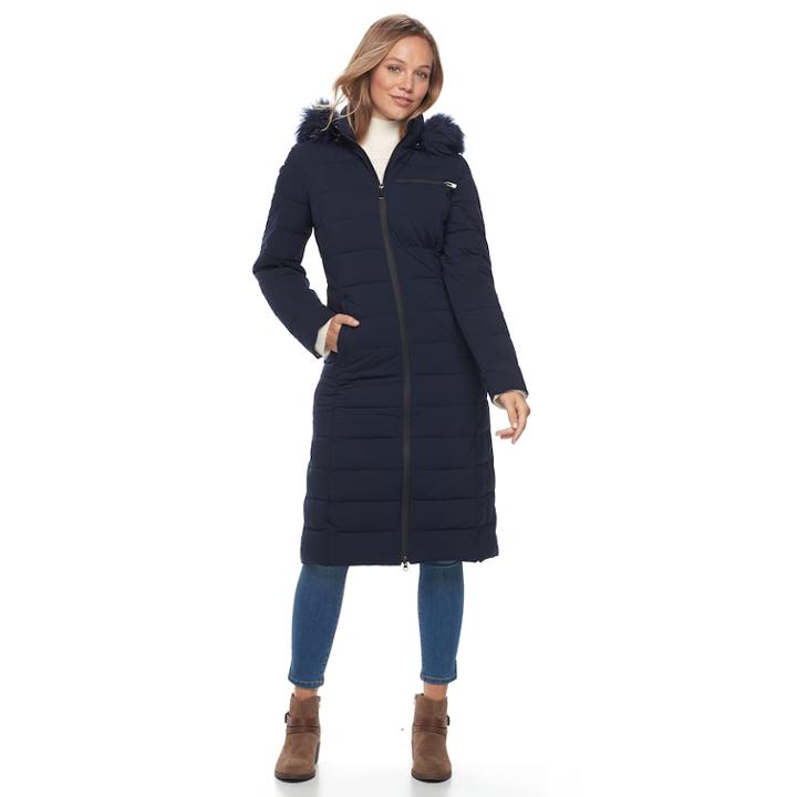 Women's Apt. 9&reg; Stretch Commuter Puffer Jacket, Size: Xl, Purple Oth