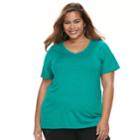 Plus Size Apt. 9&reg; Essential V-neck Tee, Women's, Size: 3xl, Med Green