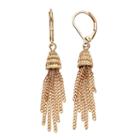 Dana Buchman Textured Tassel Nickel Free Drop Earrings, Women's, Gold