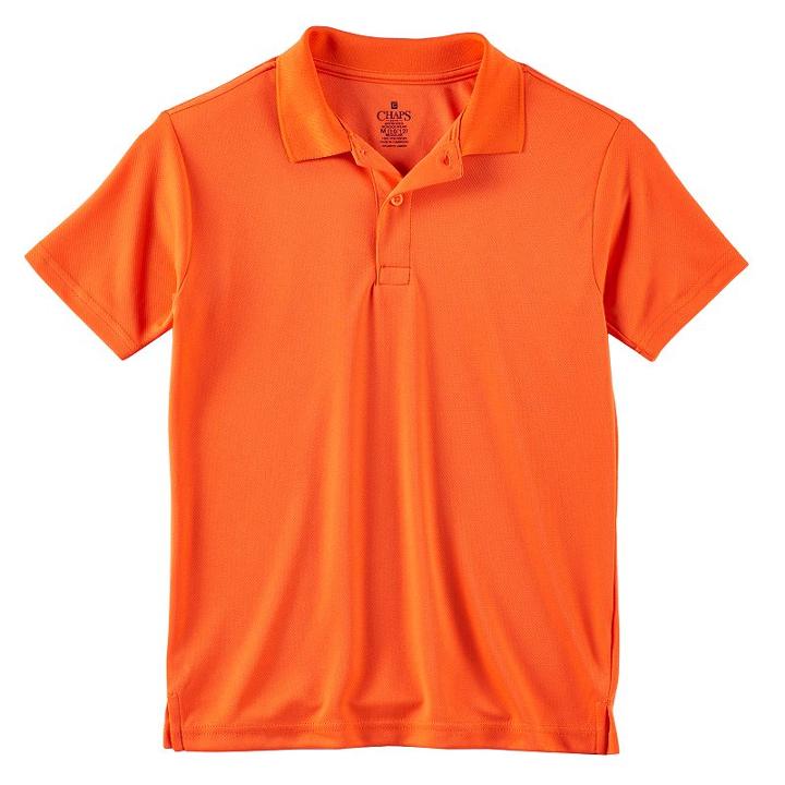 Boys 8-20 Chaps Performance Polo, Boy's, Size: 14-16, Orange
