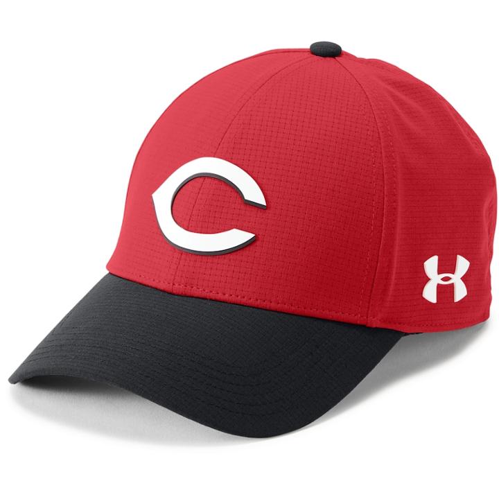 Men's Under Armour Cincinnati Reds Driving Adjustable Cap, Red Red Alt