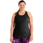 Plus Size Just My Size Racerback Tank, Women's, Size: 2xl, Black