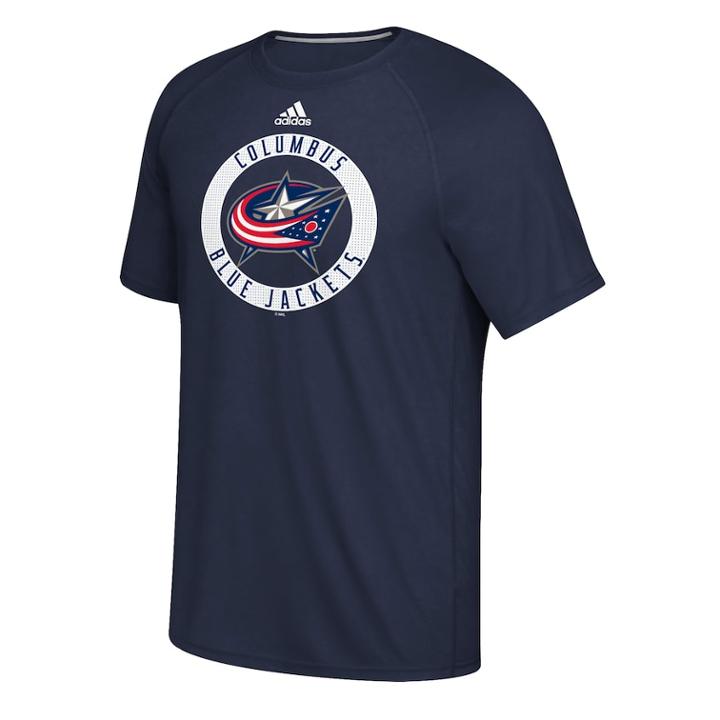 Men's Adidas Columbus Blue Jackets Practice Tee, Size: Large (navy)