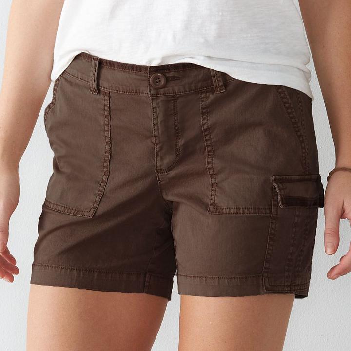 Women's Sonoma Goods For Life&trade; Utility Shorts, Size: 8, Brown
