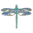 Napier Silver Tone Dragonfly Pin, Women's, Multicolor