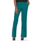 Petite Apt. 9&reg; Torie Straight-leg Dress Pants, Women's, Size: 10 Petite, Turquoise/blue (turq/aqua)