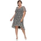 Plus Size Chaya Wrap Peplum Hem Dress, Women's, Size: 18 W, Grey (charcoal)